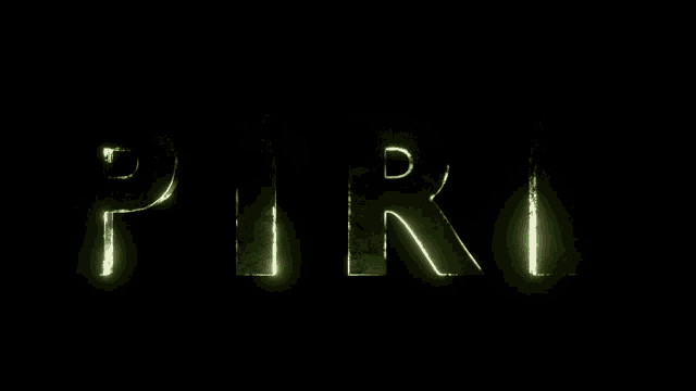 the word piri that is glowing green