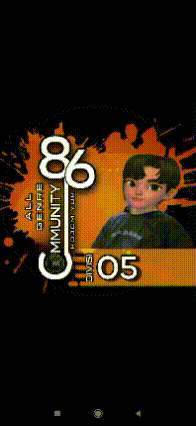 an animated image of a boy with the words all genre community on it