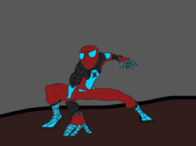 a drawing of a spider-man with a spider on his chest