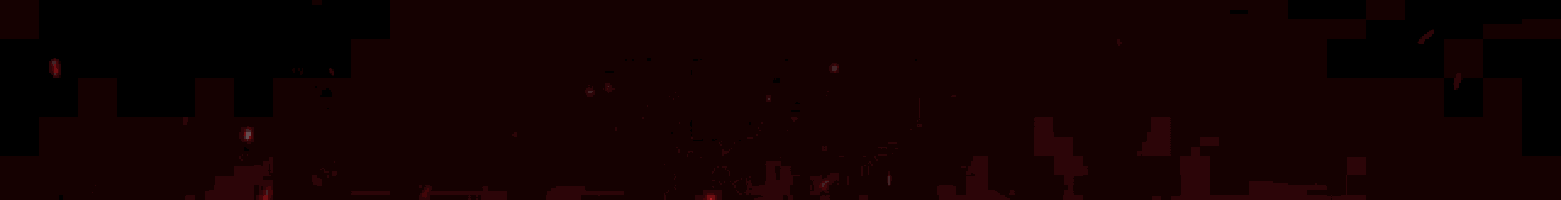 a close up of a red lightning bolt on a dark background .