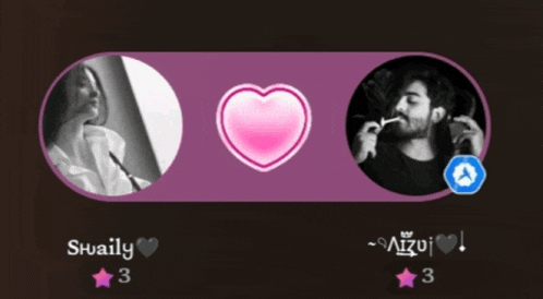 a purple background with two pink hearts and the name shuaily on it