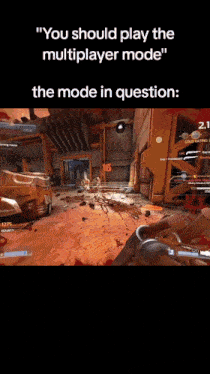 a screenshot of a video game that says you should play the multiplayer mode
