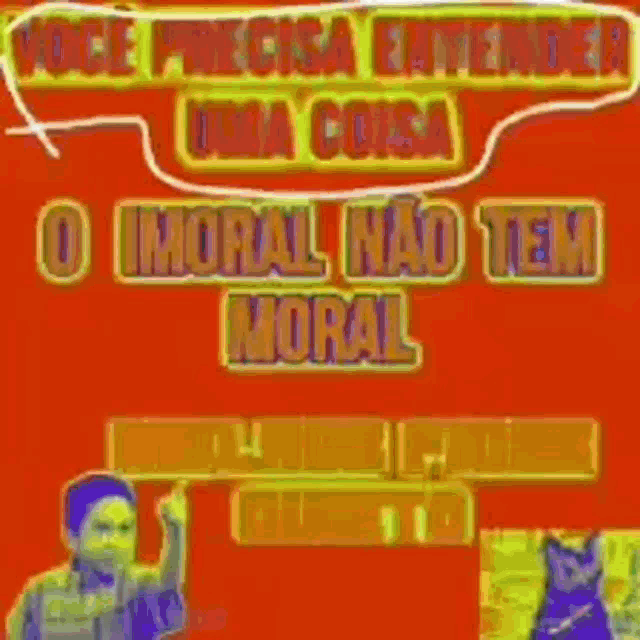 a sticker that says voce precisa entender uma coisa o imoral nao tem moral melhor ficar quieto