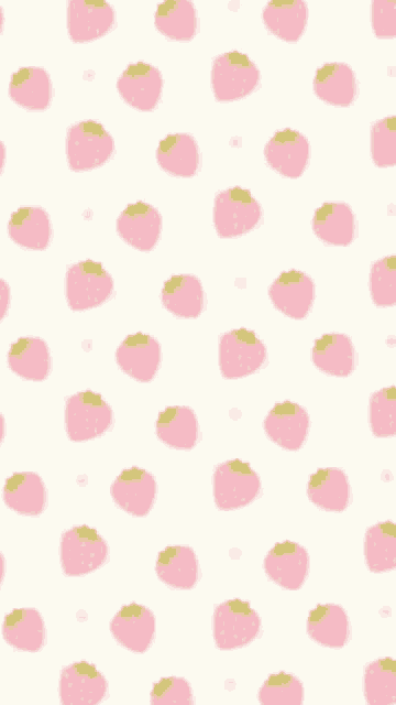 a white background with pink strawberries and green stems