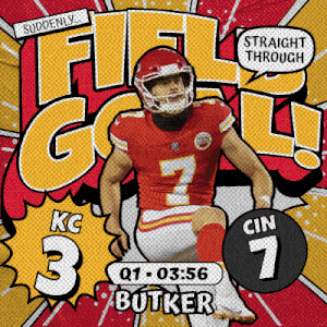 a comic book illustration of a football player with the number 7 on his jersey