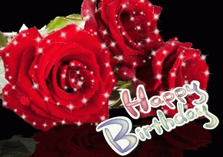 Happy Birthday Roses GIF - Happy Birthday Roses Saquinon GIFs