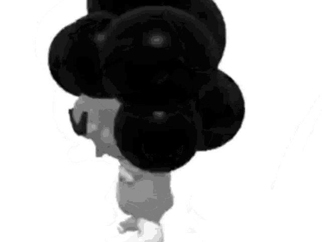 a black and white cartoon character with a x on his chest