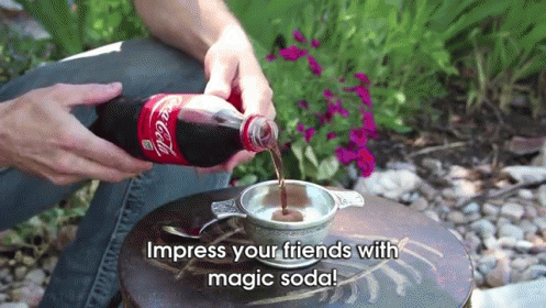 Self Freezing Coca-cola (The Trick That Works On Any Soda!) GIF - Drinks Alchemy Easy GIFs