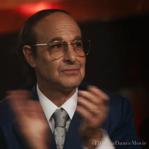 Clapping Clive Davis GIF - Clapping Clive Davis Stanley Tucci GIFs