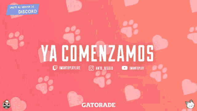 a drawing of a cat with a pink horn and the words discord on the bottom