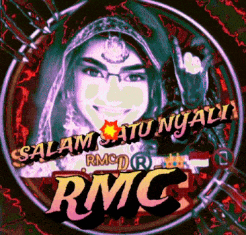 a logo for rmc shows a woman with a veil on her head