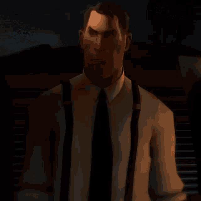a man in a suit and tie with suspenders is sitting in a chair