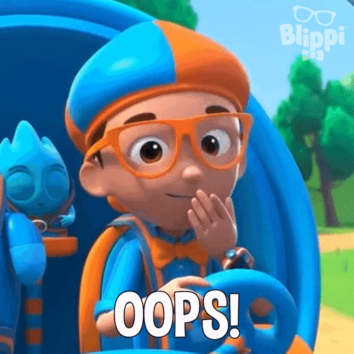 Oops Blippi GIF - Oops Blippi Blippi Wonders Educational Cartoons For Kids GIFs