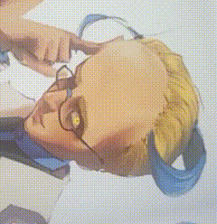 a close up of a person wearing glasses and a tie
