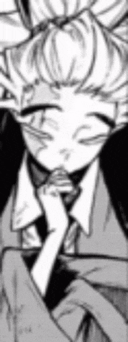a black and white drawing of a man in a suit and tie covering his face .