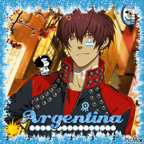 a picture of a man with the word argentina written on it