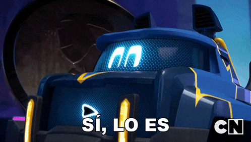 a cartoon car with the words si lo es written on it