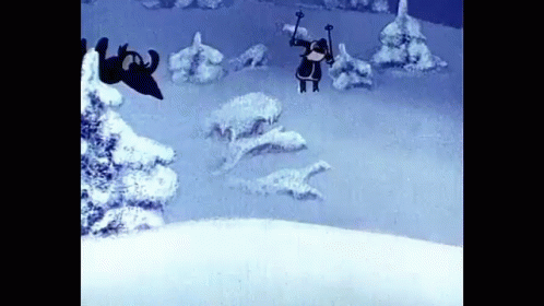 дедмороз лыжи зима снег GIF - Ded Moroz Lyzhi Zima GIFs