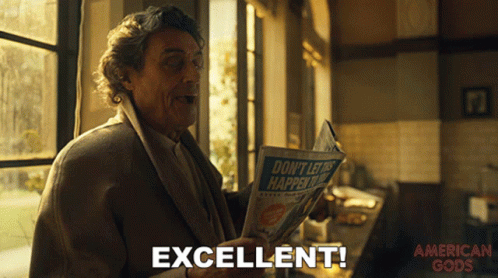 Excellent Mr Wednesday GIF - Excellent Mr Wednesday Ian Mcshane GIFs