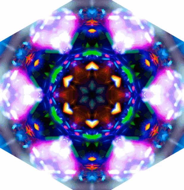 a colorful kaleidoscope that looks like a star