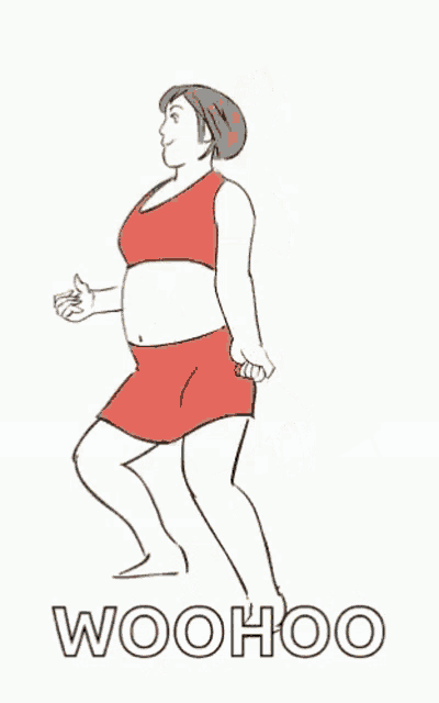 a cartoon of a woman riding another woman 's back .