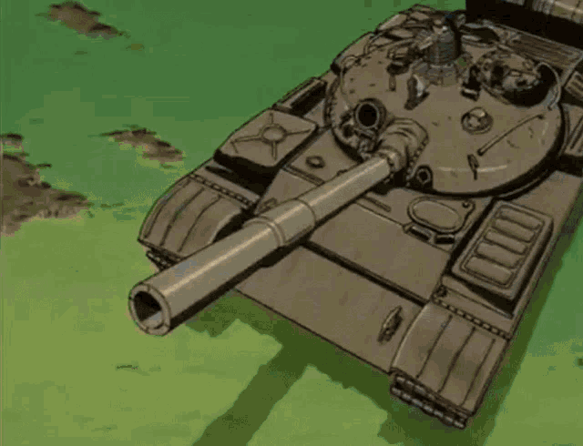 a cartoon drawing of a tank shooting a cannon