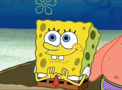 a cartoon of spongebob sitting next to patrick star