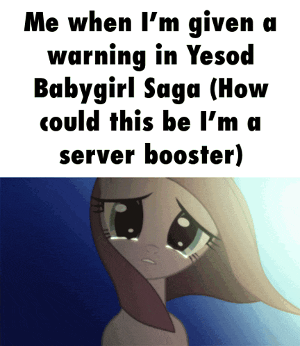 a cartoon of a girl with the words me when i 'm given a warning in yesod
