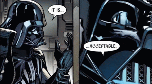Darth Vader It Is Acceptable GIF - Darth Vader It Is Acceptable Star Wars GIFs