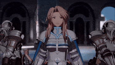 a woman in armor says " say this is all a mistake "