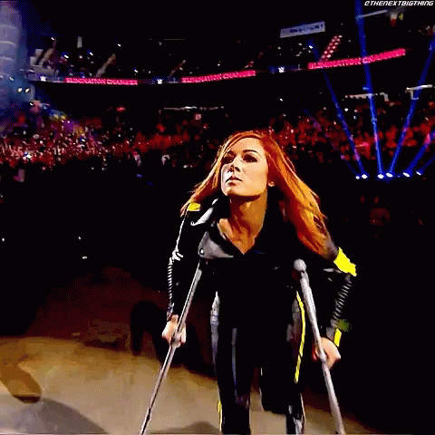 Becky Lynch Crutches GIF - Becky Lynch Crutches Crutch GIFs