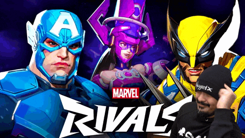 captain america and wolverine are featured in a marvel rivals poster