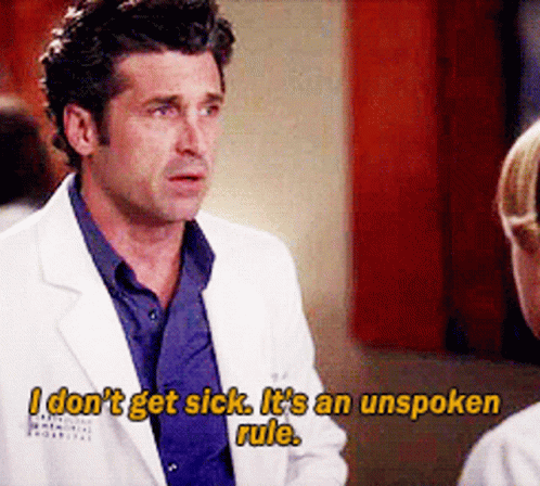 Greys Anatomy Derek Shepherd GIF - Greys Anatomy Derek Shepherd I Dont Get Sick GIFs