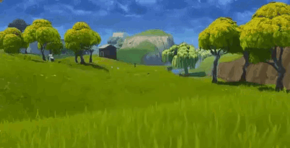 thanos is standing in the grass in a video game .