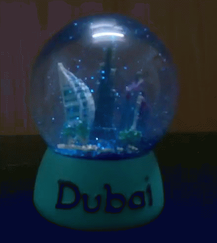 Dubai Snowglobe GIF - Dubai Snowglobe Glitters GIFs