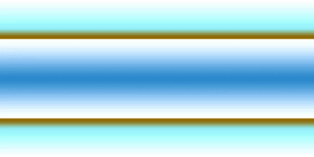 a blue and white striped background with a brown border .
