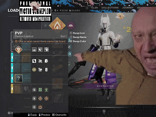 a screenshot of a video game shows a man pointing at a character