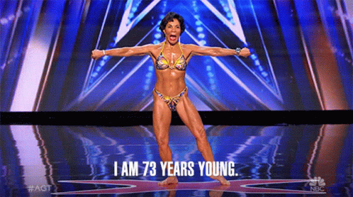 I Am73years Young Americas Got Talent GIF - I Am73years Young Americas Got Talent Flexing GIFs