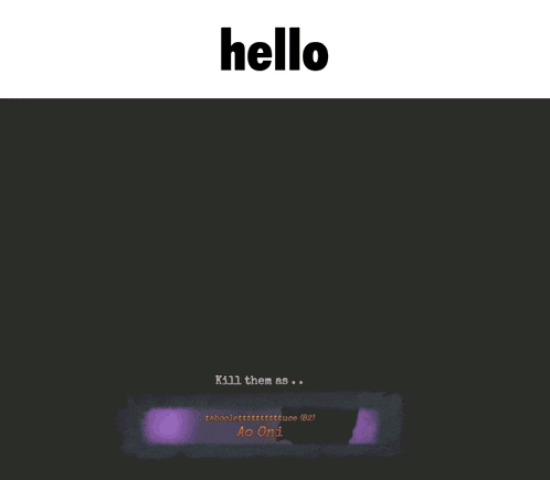 a screenshot of a video game with the words hello on the top
