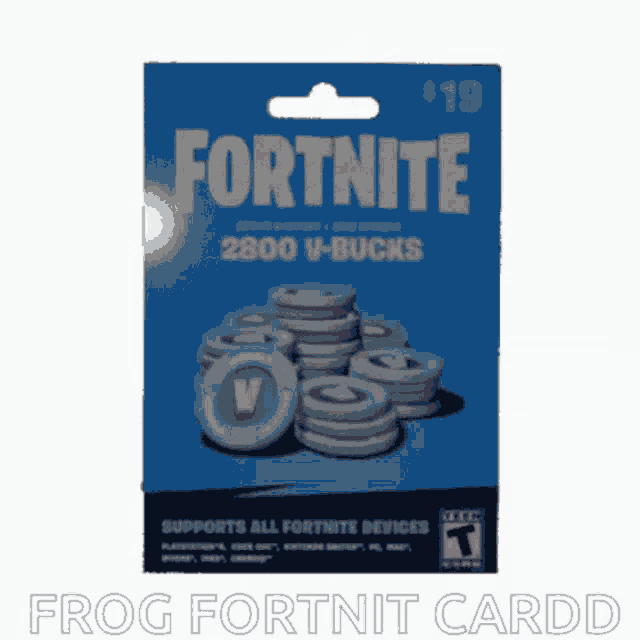 a card that says frog fortnit cardd on the bottom