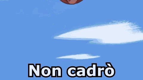 a hand is holding an orange cape with the words non cadro written below it