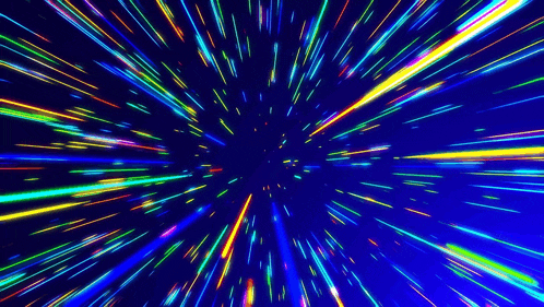 a blue background with a lot of colorful lights