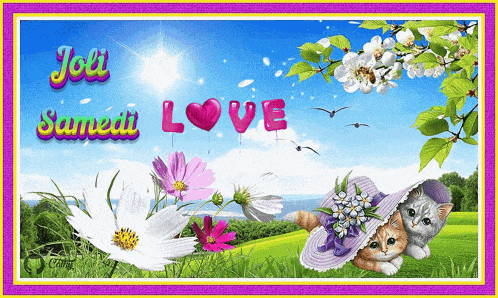 a greeting card that says " joli samedi love " on it