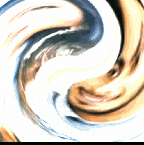 a painting of a swirl that looks like a face