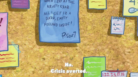 Ha. Crisis Averted. GIF - Crisis Averted Sponge Bob Square Pants GIFs
