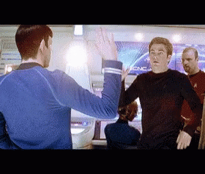 Start Trek High Five GIF - Start Trek High Five Spock GIFs