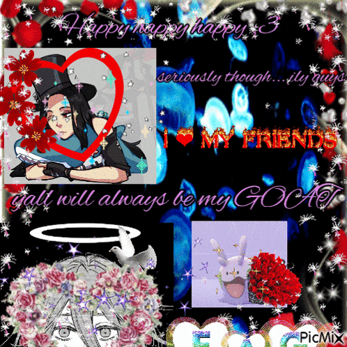 a collage of images with the words " happy happy happy 3 "