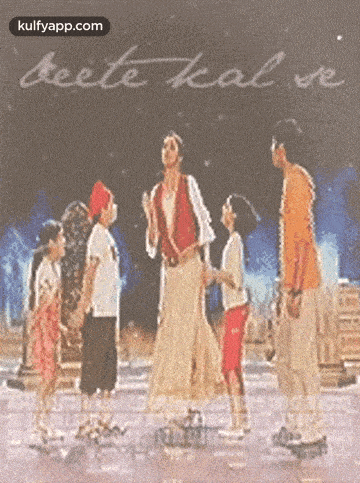 a group of people are standing next to each other in front of a sign that says ' beete kal si '