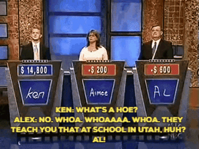 Whats A Hoe Jeopardy GIF - Whats A Hoe Jeopardy Ken Jennings GIFs