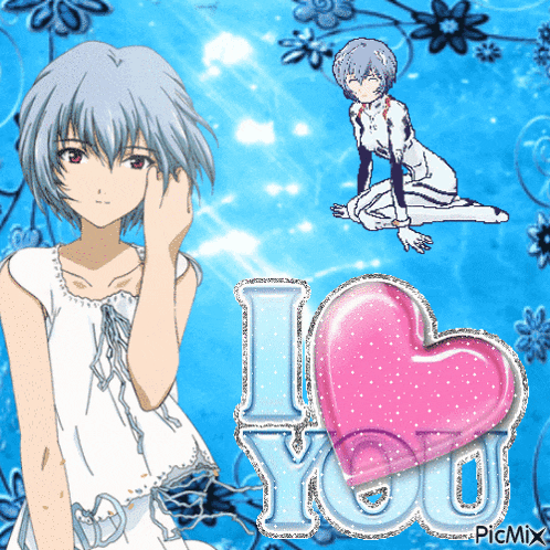 a picture of a girl with the words i love you